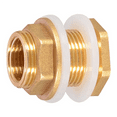 thumbnail image 6 of Solid Brass Bulkhead Fitting,6Sets 1/2in Female 3/4in Male Solid Brass Water Tank Connector Threaded with Silicone Rings, 6 of 8