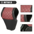 thumbnail image 4 of Funda universal para palanca de cambios de coche, funda para palanca de cambios, funda para palanca de cambios automática, moderna, piel sintética, color negro y rojo vino, 4 of 7
