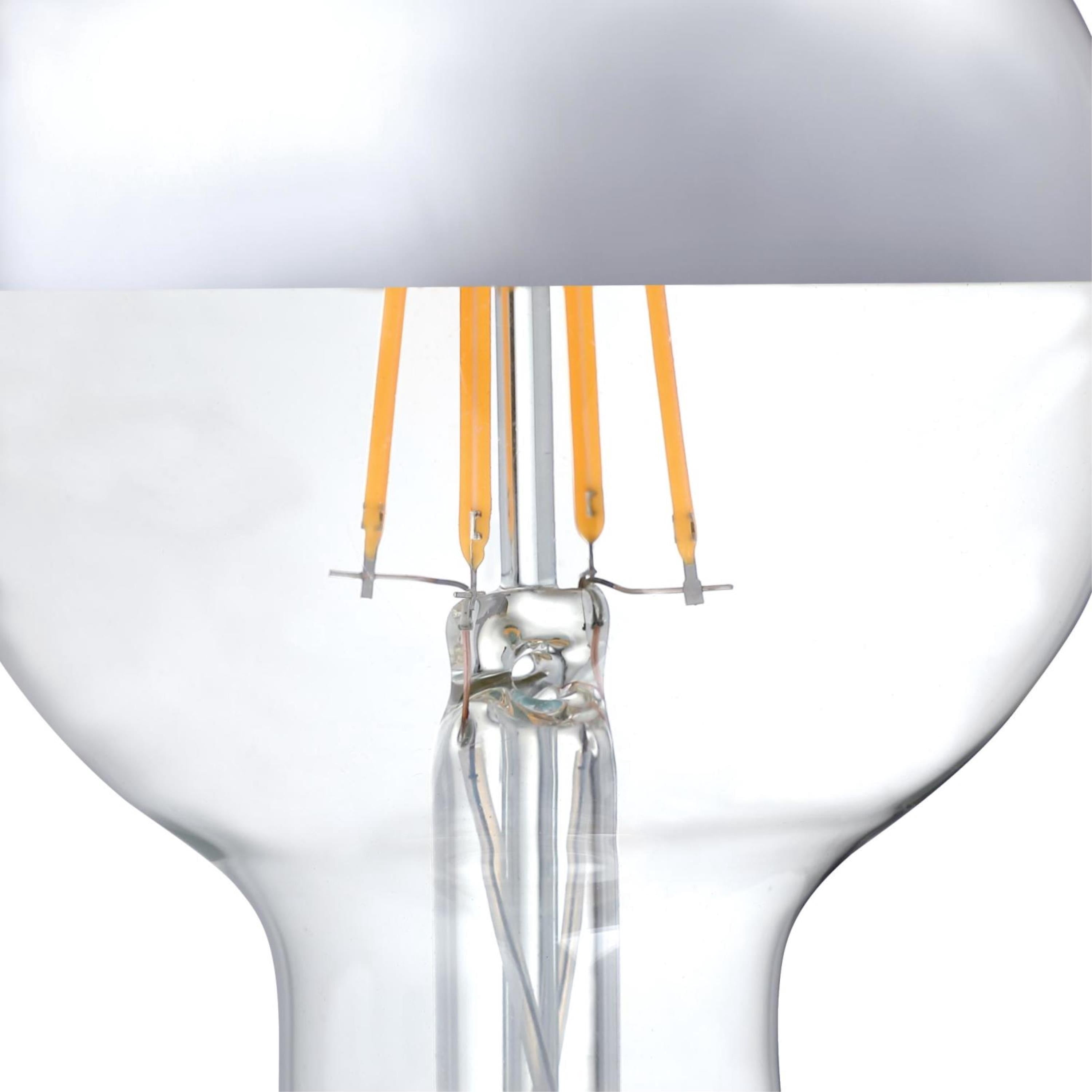 Westinghouse Lighting 5169120 4.5 Watt (40 Watt Equivalent) G25 Dimmable Half Chrome Filament LED Light Bulb, E26 Medium Base, 6-pack