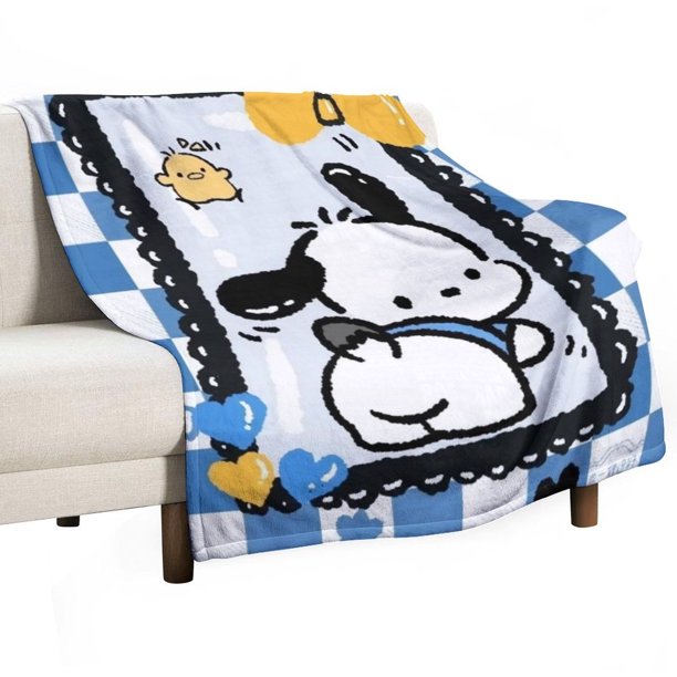 Manta Pochacco de tela de superficie vertical súper suave de varios tamaños, acogedora y cálida, adecuada para cama, sofá, campamento, viajes, para todas las estaciones, liviana y compacta de 30 x 40