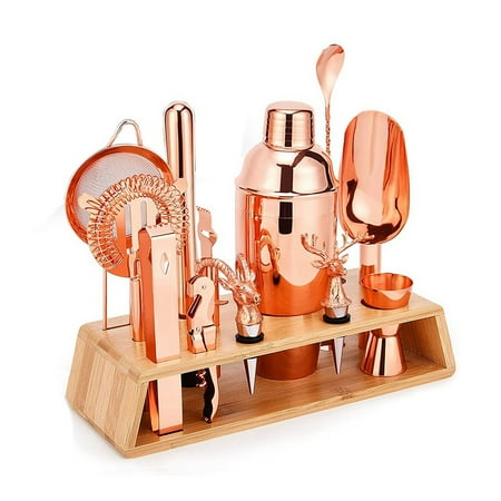 

Cocktail Bar Shaker Set Bartender Kit with Stand Cocktail Bar Set