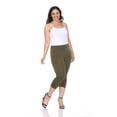 thumbnail image 2 of White Mark Women's Plus Size Super Soft Capri Leggings, 2 of 5