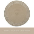 thumbnail image 4 of Dainty Home Set of 6 Placemats | Elegant and Durable | 15x15 in Round Woven Non-Slip Washable Place Mats | Tear-Resistant Heat | Resistant Placemats, 4 of 4