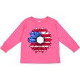 thumbnail image 3 of Inktastic American Flag Sunflower in Red White and Blue Boys or Girls Long Sleeve Toddler T-Shirt, 3 of 5