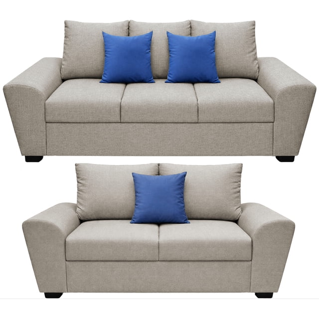 Sala Modular 3-2 El Bazar Store Islandia Lino nacional Beige Sofá Love seat