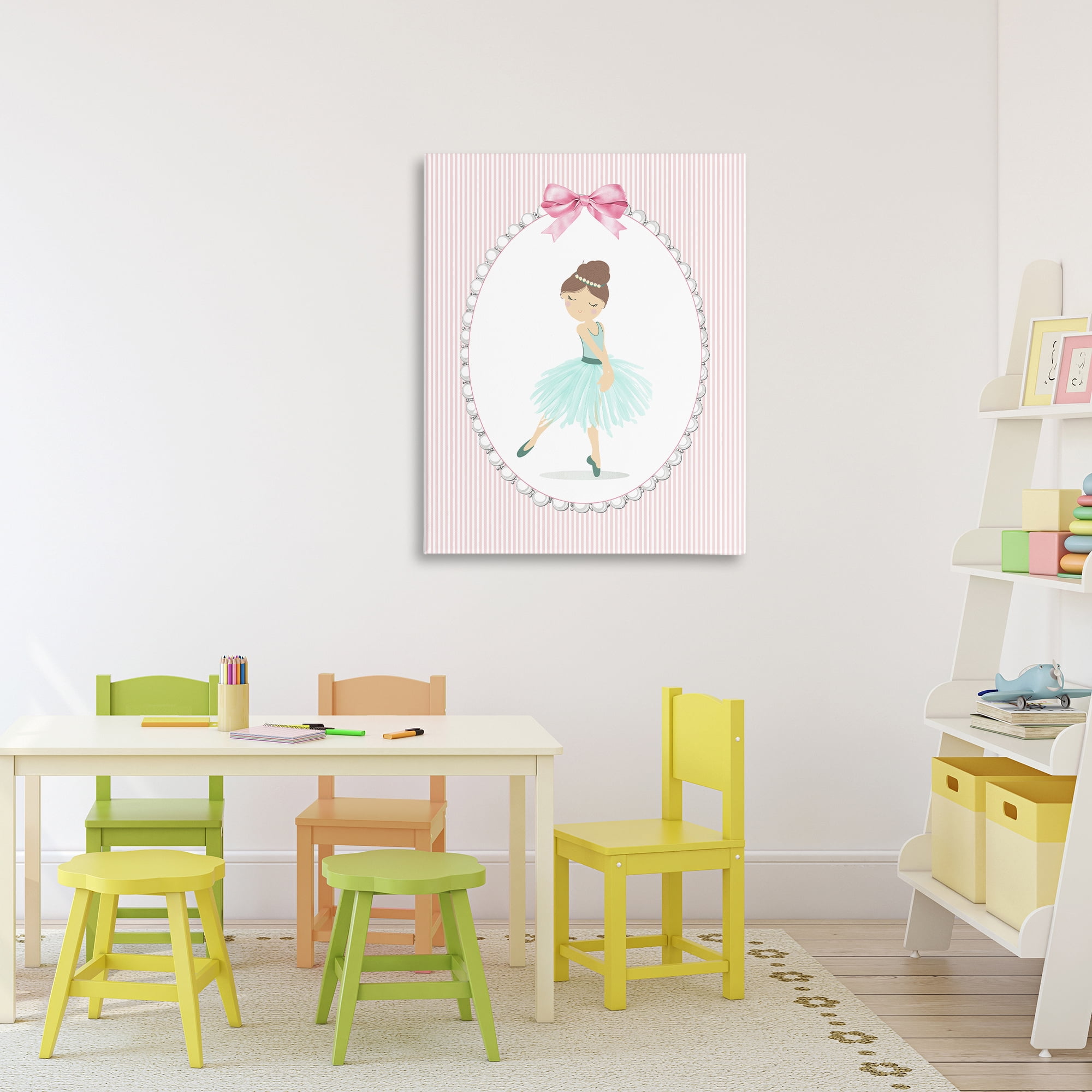 Stupell Industries Elegant Dance on Stripes Canvas Wall Art, design by Christine Simpson Art
