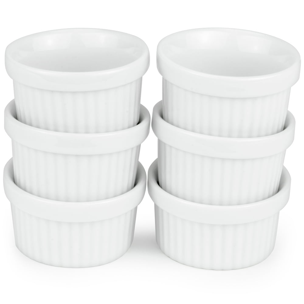 Norpro Ramekin Set White 6 Included 4oz Each Porcelain 