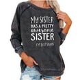 thumbnail image 2 of Meichang Sweat-Shirt pour Femmes Manches Longues Col Rond Pull Décontracté Raglan Confortable Sweat-Shirts Vintage Lettre Graphique, 2 of 6