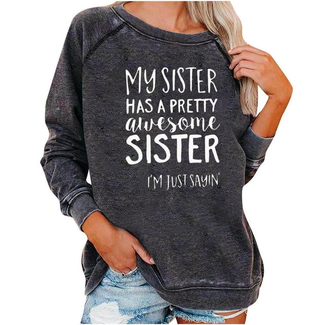 Pompotops Hiver Sexy Manches Longues Col Rond Manches Longues Tops Imprimés Régulier Sweatshirt Clair de Chemisier