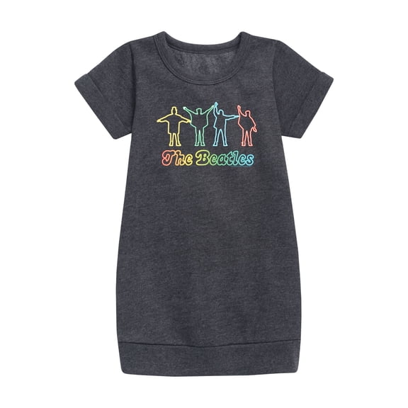 Neon The Beatles - Girls Short Sleeve Fleece Dress