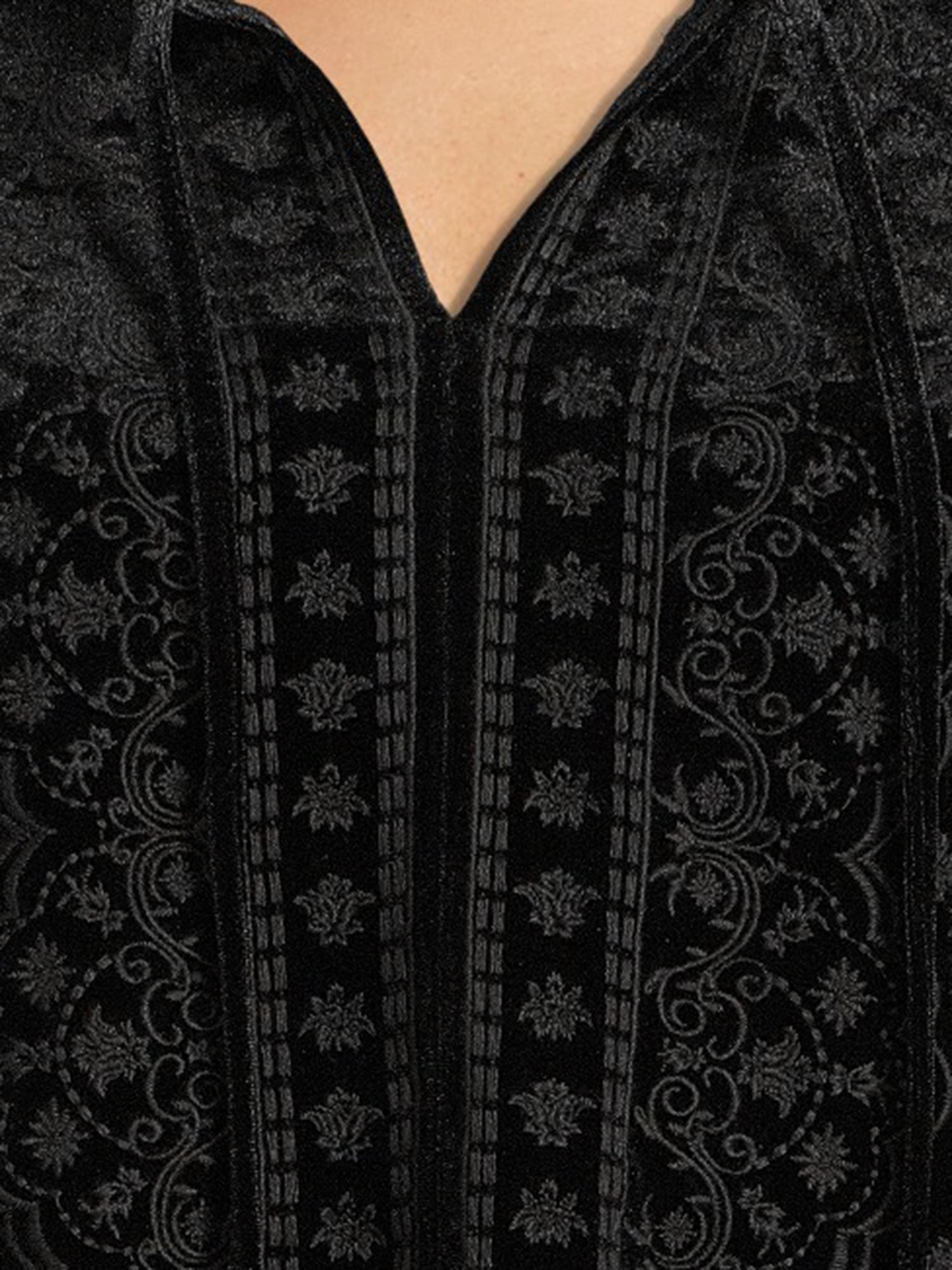 The Pioneer Woman Embroidered Velvet Empire Waist Top
