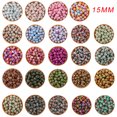 thumbnail image 2 of 20 piezas nuevas de 15 MM con patrón de silicona, cuentas espaciadoras redondas para hacer joyas, llaveros, collares, pulseras, accesorios de joyería, 2 of 5