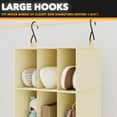 thumbnail image 2 of SpaceAid 2 Pack Hanging Closet Organizer and Storage with Dividers, Beige, 2 of 6