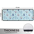 thumbnail image 5 of Robot and Gears Blue Pattern Anti Fatigue Kitchen Rugs Set Of 2, Non Slip Washable Decorative Floor Mats for Sink Laundry and Home Use, 17"x47", 5 of 5