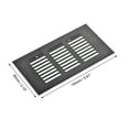 thumbnail image 2 of Uxcell Rectangle Air Vents, 5.91x3.15Inch, Grille Mesh Airflow Louver, for Cabinets Shoebox, Black, Aluminum Alloy 2Pcs, 2 of 5