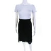 Pre-owned|Escada Sport Womens Sequins Beaded Mesh Drawstring A-Line Skirt Black Size M LL1