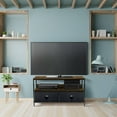 thumbnail image 4 of Sorbus TV Stand Cabinet Entertainment Center 25-50 Inch - Living Room Media Console Table, Steel Frame, Wood Top, Fabric Bins (Rustic/Black), 4 of 8