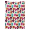 thumbnail image 3 of Ambesonne Sugar Skull Tablecloth Rectangular Table Cover, Hearts Flora, 52"x70", Multicolor, 3 of 4