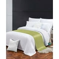 thumbnail image 3 of Bed Runner for Queen Size, Vintage Fruit Green Decorative Scarf Throws for Foot of Bed, Farmhouse Retro Solid Color Linen Texture Luxury Bedding Protector Slipcover Bedrunners for Hotel, 83 x 20 Inch, 3 of 6