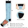 thumbnail image 3 of FREEAMG Cute Dog Paw Compression Socks for Men & Women Knee High Stockings for Running, Sport, Hiking & Travel, 3 of 7