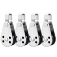 thumbnail image 1 of Polea marina de nailon de acero inoxidable de 4 piezas, accesorios de piezas de barco Kayak para corredor de cuerda para cuerdas de 0,08 a 0,32, 1 of 5