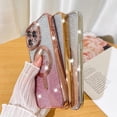 thumbnail image 4 of for iPhone 15 Case,Compatible with MagSafe Love Heart Plating Camera Protection Clear Phone Case,  Glitter for Women Girls Shockproof Back Bumper 6.1"-Gold, 4 of 11