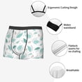 thumbnail image 4 of KLL Leaf Print Green Men's Cotton Boxer Briefs Underwear-Small, 4 of 8