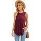 thumbnail image 4 of ABPHQTO Camiseta sin mangas con encaje rojo para mujer, 4 of 5