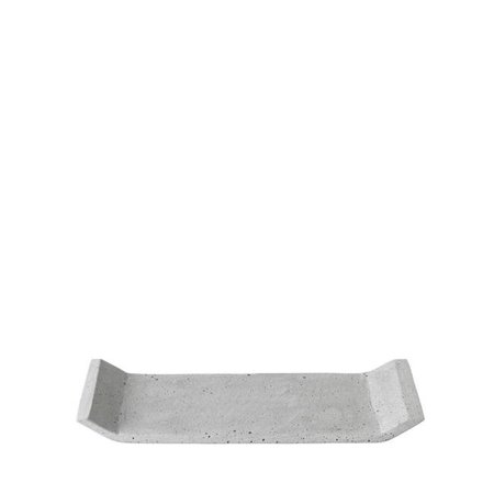 

Blomus 65770 12 x 5 in. Moon Decorative Polystone Tray Light Grey