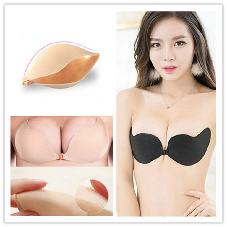 Multitrust Women Breast Lift Push up Strapless Invisible Plunge Backless Bra