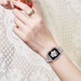 thumbnail image 4 of For Apple Watch Series 7 45mm Hard PC Anti-drop Watch Case + Rhinestone Decor Wrist Strap Watch Band, 4 of 5