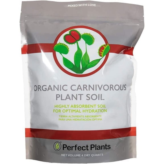 Carnivorous Plant Soil | 4 Qts. Organic Premium Mix | Use with Venus Fly Traps, Pitcher Plants, or Other Carnivorous Plants