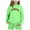Green, variant on WOYY Toddler Girls Sport Outfits Letter Print Pocket Hoodie Sweatpants Active Sweatsuits