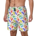 thumbnail image 1 of Kdxio Colored Armadillos Print Mens Swim Shorts with Mesh Lining, Breathable and Quick-Drying, Adjustable Waist, Privacy Pocket-Medium, 1 of 6