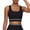 Black, variant on Women's Sports Bra Racerback Padded Swim Top Comfort Support Mesh Flattering Neckline Bralette for High Impact