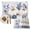 Light Blue, variant on Fall White Pumpkin Placemats Set of 4, Thanksgiving Blue Eucalyptus Autumn Plants Washable Wipeable Table Mats for Dining Tables, Indoor Outdoor Kitchen Place Mats for Holiday Party Table Decor