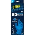 thumbnail image 2 of Gorilla Grip Disposable Gloves, Unisex, Nitrile Traction Grip, Touchscreen, Blue, Large, 20 Count, 2 of 8