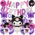 thumbnail image 3 of Kuromi-Conjunto de globos de aluminio de feliz cumpleaños, suministros de Anime Sanrio para niños, accesorios para fiestas, Festival de vacaciones, decoración del hogar, 3 of 4