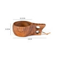 thumbnail image 3 of Handcrafted Acacia Wood Camping Cup 240ml, Portable Reusable Drinking Mug for Coffee Tea & Outdoor Adventures, 3 of 4