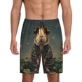 thumbnail image 1 of Fotbe Lotus Leaf Starry Sky Guinea Pig Pantalones Cortos de Pijama para Hombre, Ropa de Dormir, Pantalones de Pijama Cortos para Hombre-3X-Large, 1 of 6