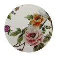 thumbnail image 4 of WYYP Birds Flowers Rococo Round Tablecloth Outdoor Fitted 100% Polyester Waterproof Resistant Fabric White, 4 of 8