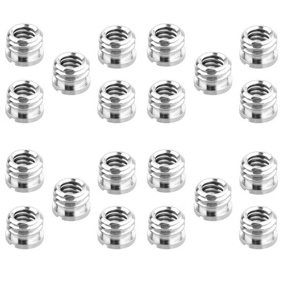 20 Pack 1/4 Inch to 3/8 Inch Convert Screw Standard Adapter Reducer Bushing Converter for DSLR Camera Camcorder Tripod