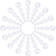 50pcs 10-25mm 5 Sizes Half Round Flat Back Clear Glass Dome Cabochons Crystal Clear Round Cabochon Flat Back Glass Dome Tile for Animal Eye Photo Cameo Pendant Craft Jewelry Making