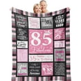 thumbnail image 1 of LHSHID 75th Birthday Gifts for Women Blanket 75th Birthday Decorations for Women Best Gifts for 75 Year Old Woman Happy 75th Birthday Ideas for Mom Grandparents Throw Blanket 60"x80", 1 of 7