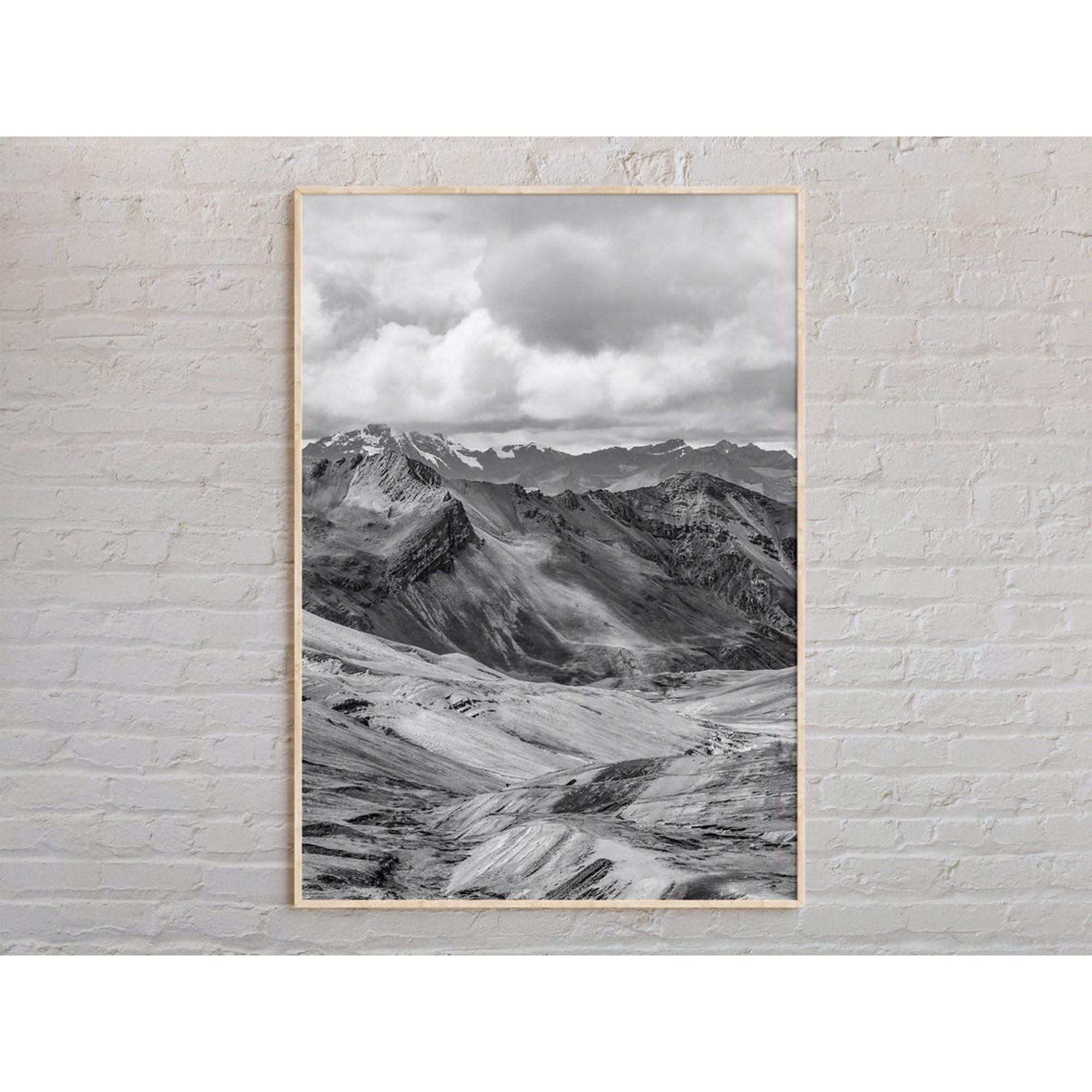 Peru Black And White Poster, South America Travel Art