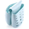 thumbnail image 1 of 5PCS Kitchen Drain Bag Sink Saddle Double Silicone Sponge Holder Sink Rack Storage Organizer Soap Dish(Blue), 1 of 6