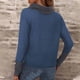thumbnail image 5 of Suéter de cuello alto para mujer, blusa de poliéster con cuello alto, informal, de punto, con empalme en contraste, para otoño, 5 of 8