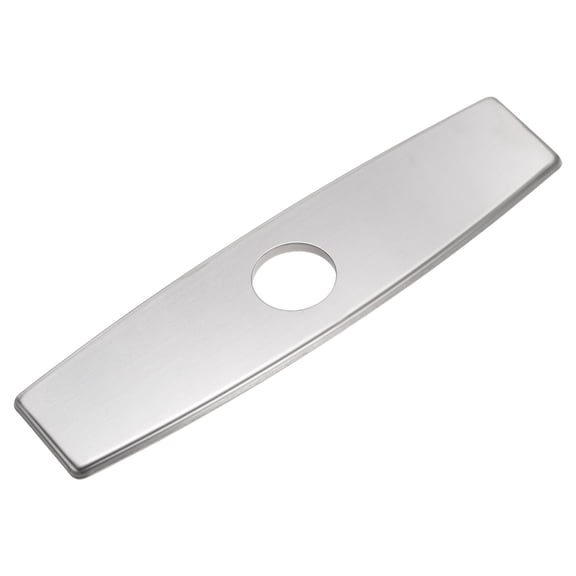 10 Inch Sink Hole Cover, Deck Plate Escutcheon for 1 or 3 Hole Bathroom Kitchen Sink Faucet Round Brushed Silver