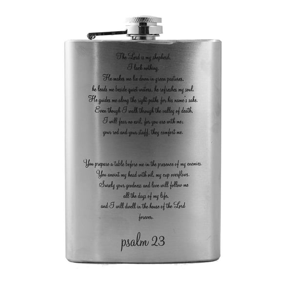 8oz Psalm 23 Flask L1