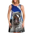 thumbnail image 1 of Disketp Astronaut in Outer Space para Vestido sin Mangas para Mujeres, Vestidos de Verano para Mujeres, Casual y Holgado para la Playa, 1 of 7